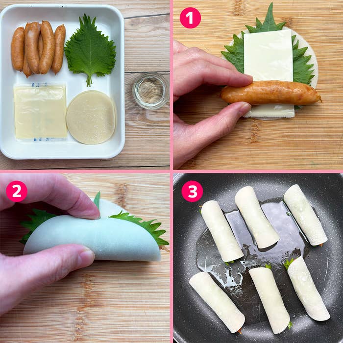 餃子の皮 魚肉ソーセージピザ♪