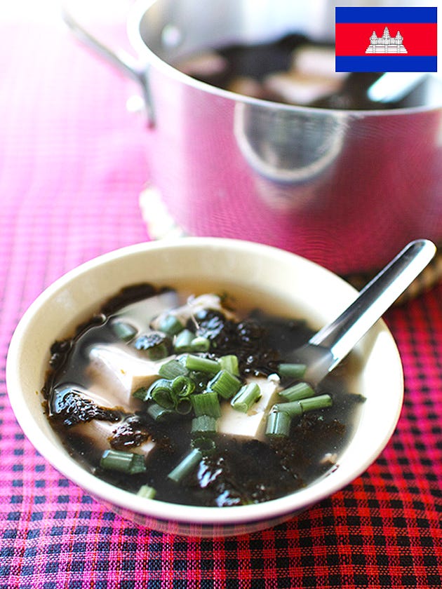 海苔たまレタスの和風スープごはん