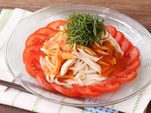 白だしで☆トマトうどん