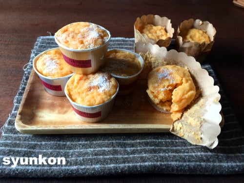 ホットケーキミックスで作る♪ 簡単かぼちゃマフィン