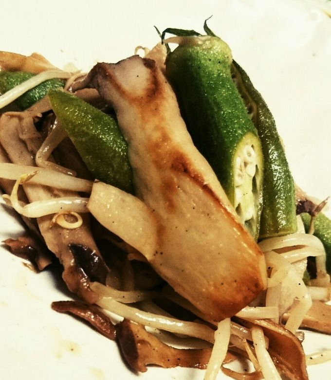 ささっと一品♪ オクラとエリンギのバター醤油炒め