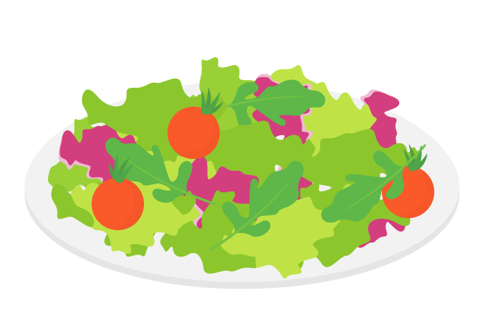 食品素材手描きかわいい漫画野菜サラダ イラストAI 無料ダウンロード - Pikbest