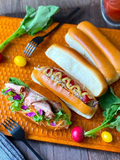 ６０秒で作れる！ロールパンのホットドッグ