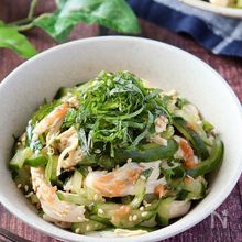 長いもと水菜の梅マヨネーズ和え