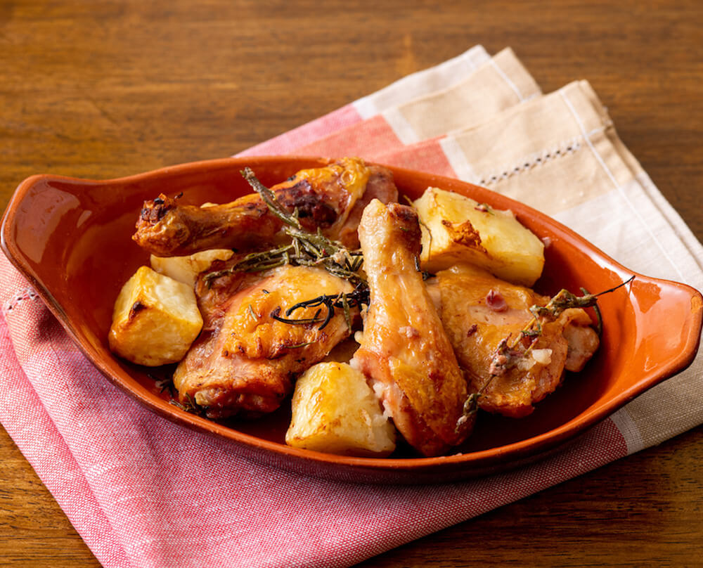 骨付きチキンのオーブン焼き