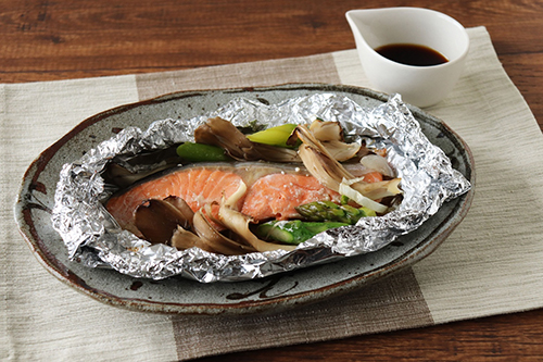 レンジ＆トースターで簡単に 鮭のクリームホイル焼きmieuxkanon＊