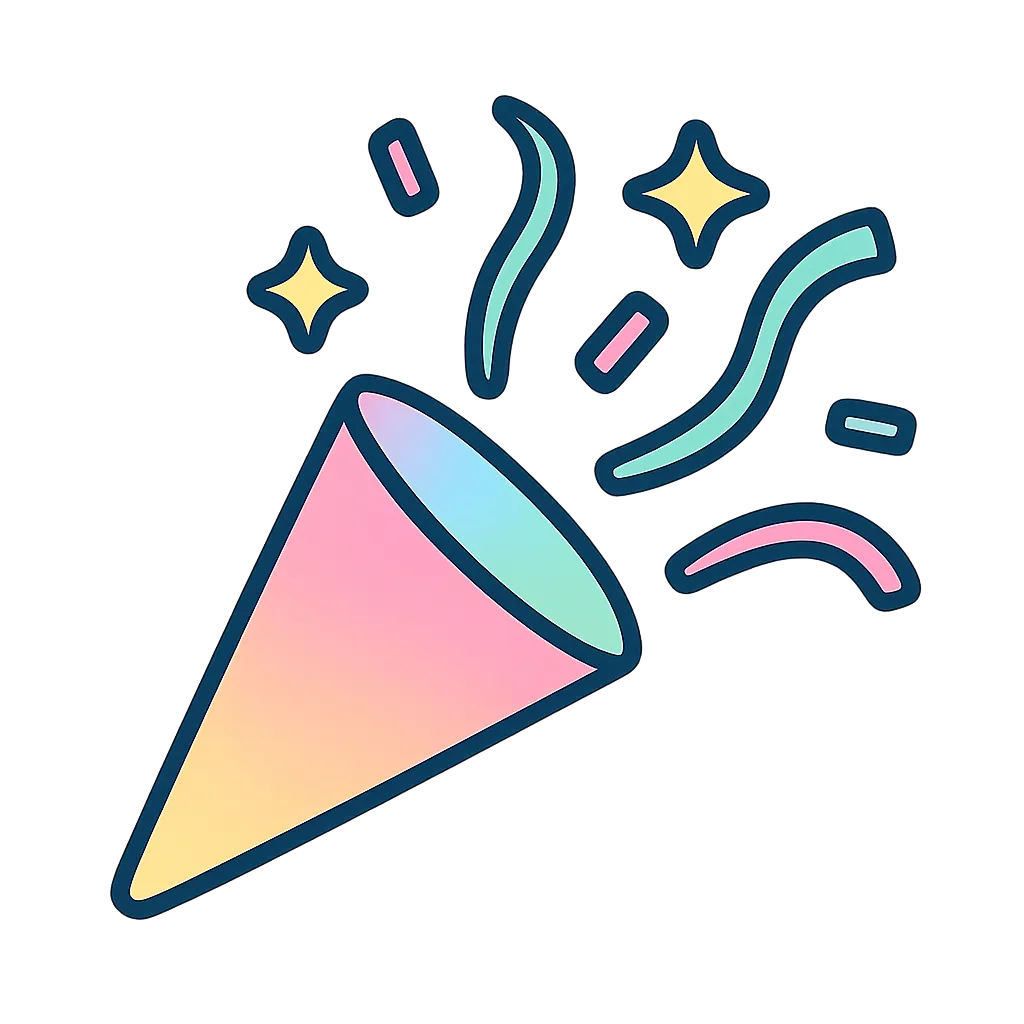 クラッカーの紙吹雪のイラスト フリー素材あそび- ニコニ・コモンズ