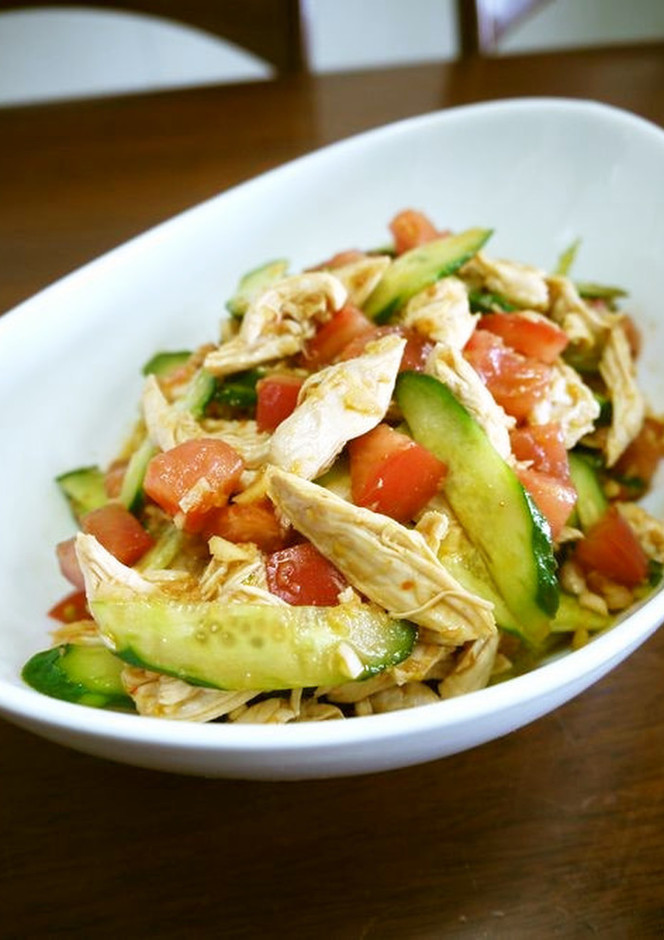 ささみときゅうりの梅和え