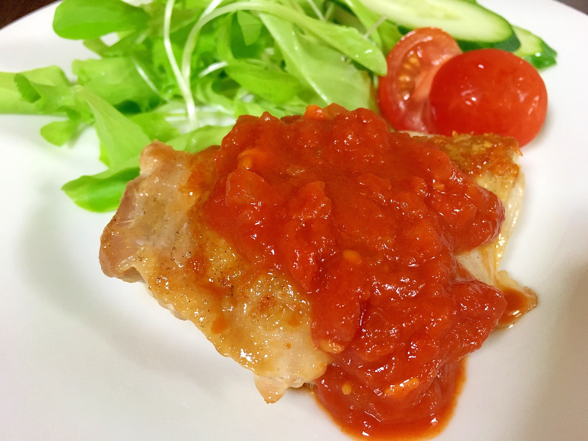 辛口チキンステーキ“ディアボロ風” 鶏ももで本格イタリアン