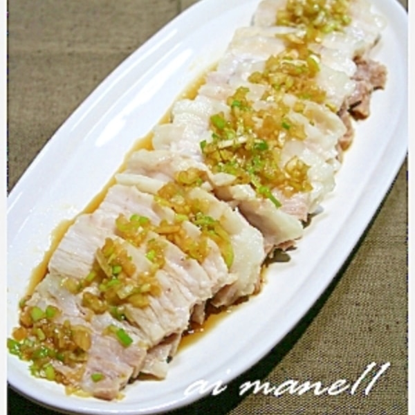 ゆで豚 たれ2種添え