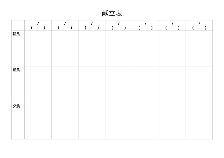 かわいい＆おしゃれなデザインから使いやすいシンプルなものまで！メニュー表・献立表のテンプレート素材イラストボックス「プレミアム」テンプレート