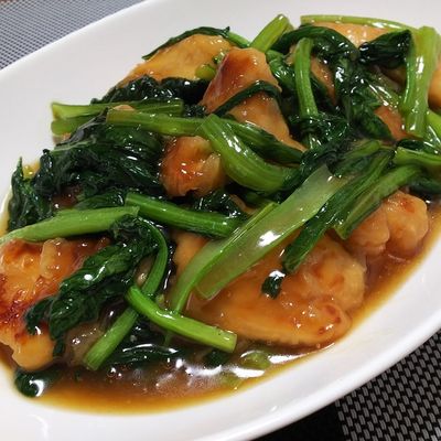 鶏ももと小松菜のオイスターソース炒めのレシピ・作り方プロに教わるおいしいレシピ オレンジページ.net