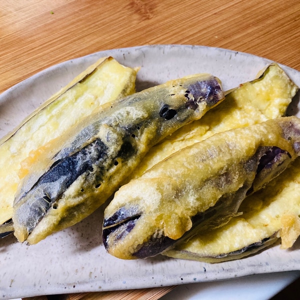 基本のレシピ 切り方簡単！サクサク なすの 天ぷら のレシピ 作り方 - YouTube