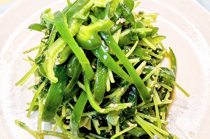 チンゲン菜と卵のオイスターソース炒め