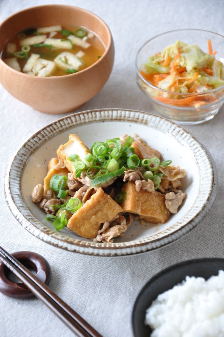 日記 こんにゃくと厚揚げを入れたかさ増し豚こま大根をつくりました - だらけかあさんの楽観日記