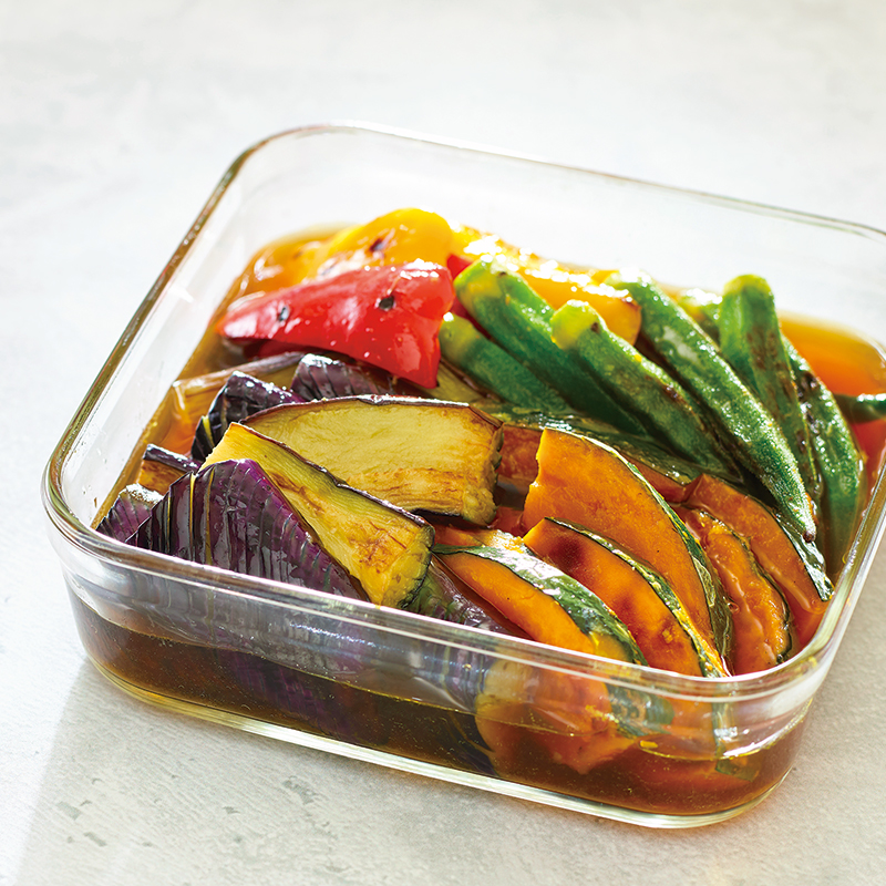 「トマトと夏野菜の焼きびたし」レシピ 重信初江さん