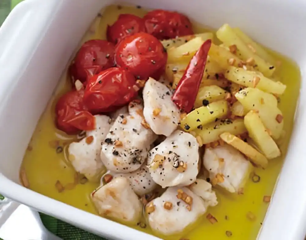 鶏むね肉のポンアヒージョ☆