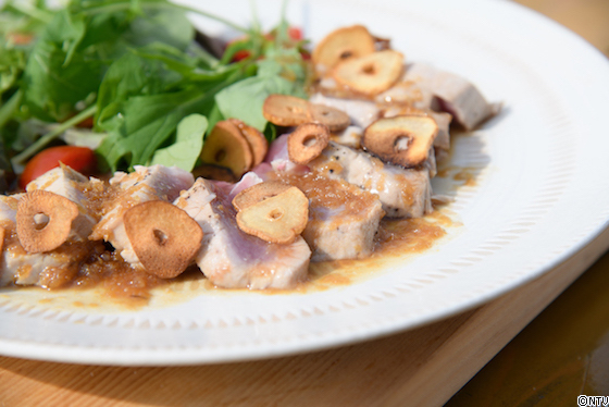 青空レストランのレシピ 三関せりとマグロのユッケ風おさらいキッチン