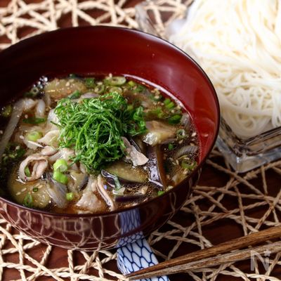 揚げなすのぶっかけそうめん