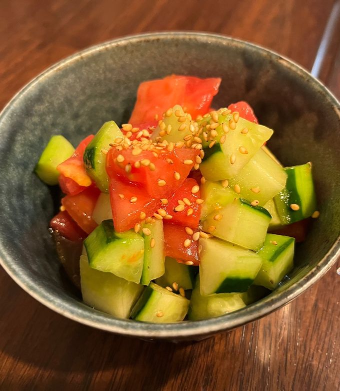 トマトときゅうりコーンの彩りマリネサラダ *´∀｀* ♪