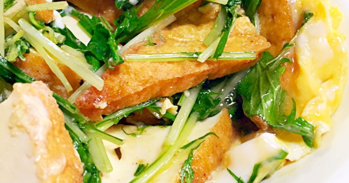 水菜としめじの卵炒め