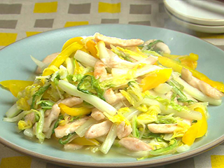 ふくごはんレシピ白菜と豚団子の甘酢炒め