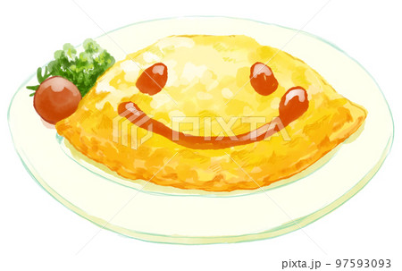 オムライス レシピコーナー向けイラストArt Studio サジッタ矢野サラ