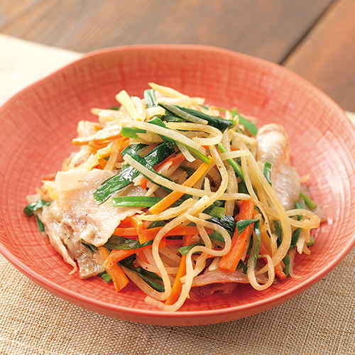 豚肉と島野菜 パパイア の炒め物霧島食育研究会