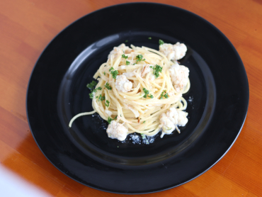 雲丹とキノコの和風クリームソースイタリアン食堂良'ｓ