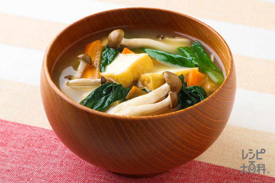 小松菜としめじ豆腐の味噌汁 レシピ・作り方 by sunflowers - 楽天レシピ
