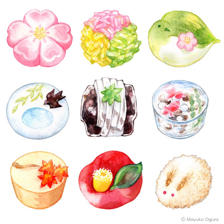 ゆるかわ和菓子イラスト特集🍡✨