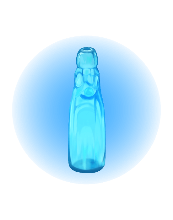 水色の瓶に入ったラムネ無料イラスト素材素材ラボ