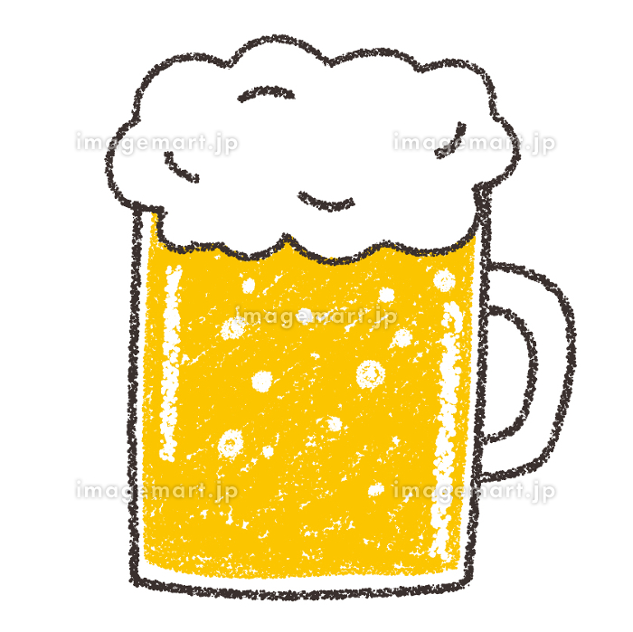 可愛いイラスト無料ビール ジョッキ 手書き − free illustration Beer mug handwrittenイラストダウンロード