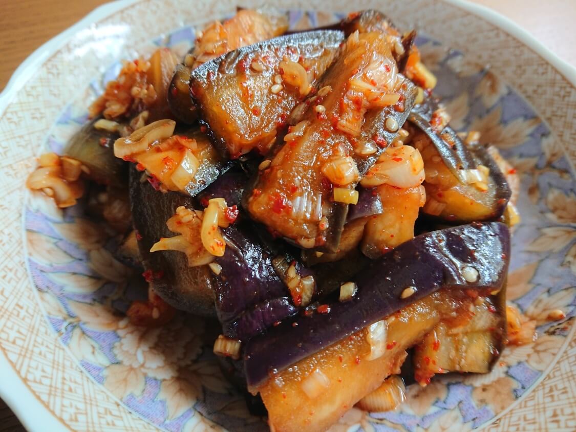 レンジで簡単 ナスのナムル