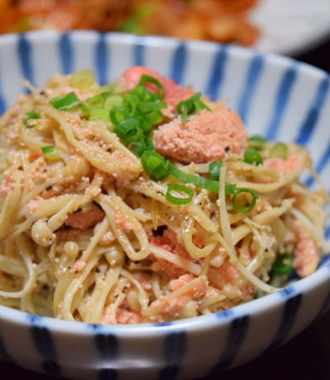 人気☆明太子 たらこ とえのきのパスタ