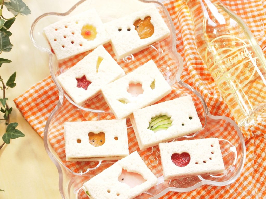 本日ののちゃんお弁当②③「ラップサンドイッチ」