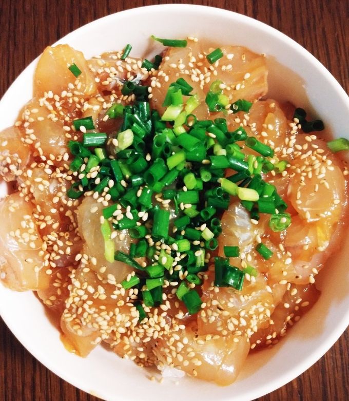 ヒラメの漬け丼