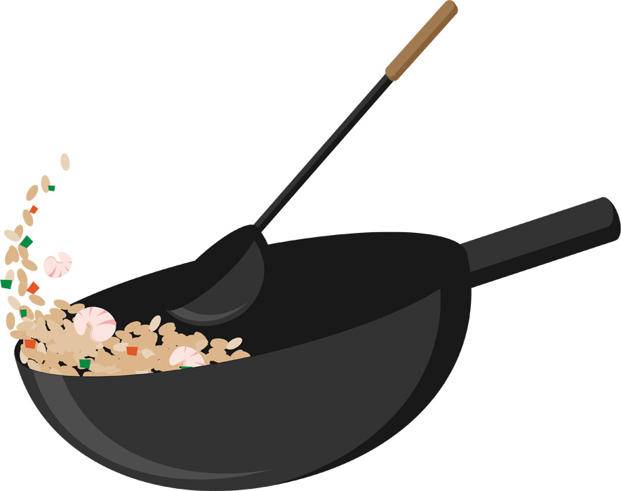 大量のチャーハンを作るひよこのイラストゆるくてかわいい無料イラスト・アイコン素材屋「ぴよたそ」
