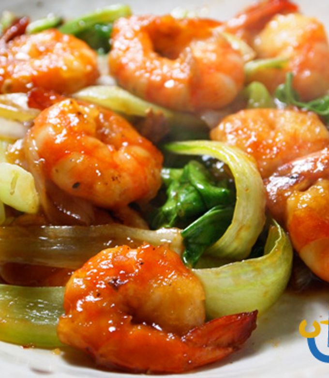 「キューピー３分クッキング」えび、チンゲンサイ、卵の炒めもの