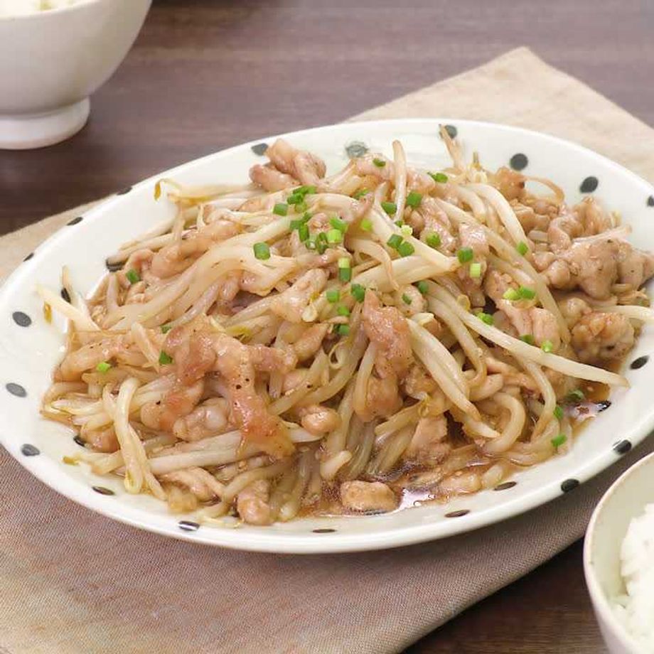 豚もも肉ともやしの中華炒め