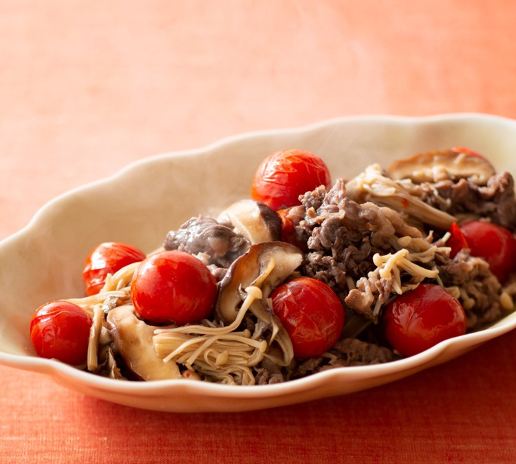 しょうが香る牛肉とトマトの中華炒め