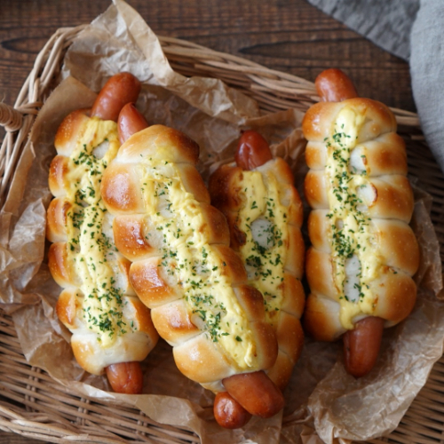 くるくる巻くよ♪ウインナーパン！❁配合あり小麦粉だいすき