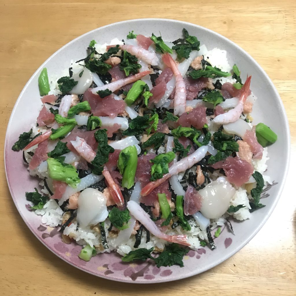 ちらしずしとエビ揚げ餅のお吸い物科学者ママnickyオフィシャルブログ「科学者ママのお料理ノート」Powered by Ameba