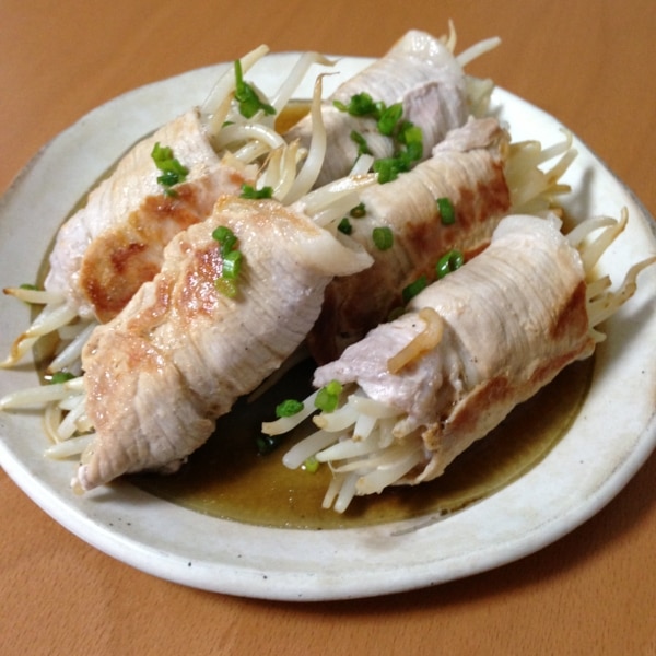 豚肉もやしのレンジ蒸し