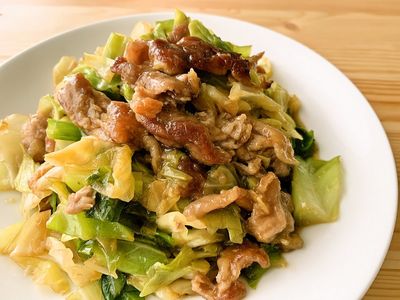 下味冷凍 キャベツと豚こまの生姜炒めクラシル