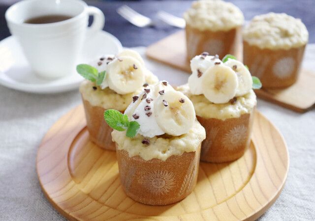 ホットケーキミックスで簡単♪ キャラメルバナナマフィン