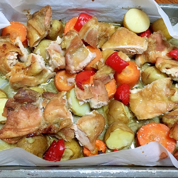 じゃがいもとチキンのオーブン焼き