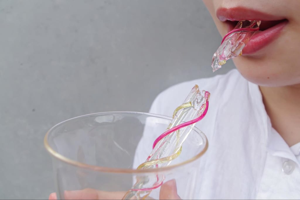 🌱ᴇᴄᴏ🌎ファミマの食べられるエコなストローを食べた事ないけど多分コレだと思う🌱ᴇᴄᴏ🌎shorts