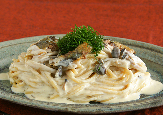 きのこの和風クリームパスタ
