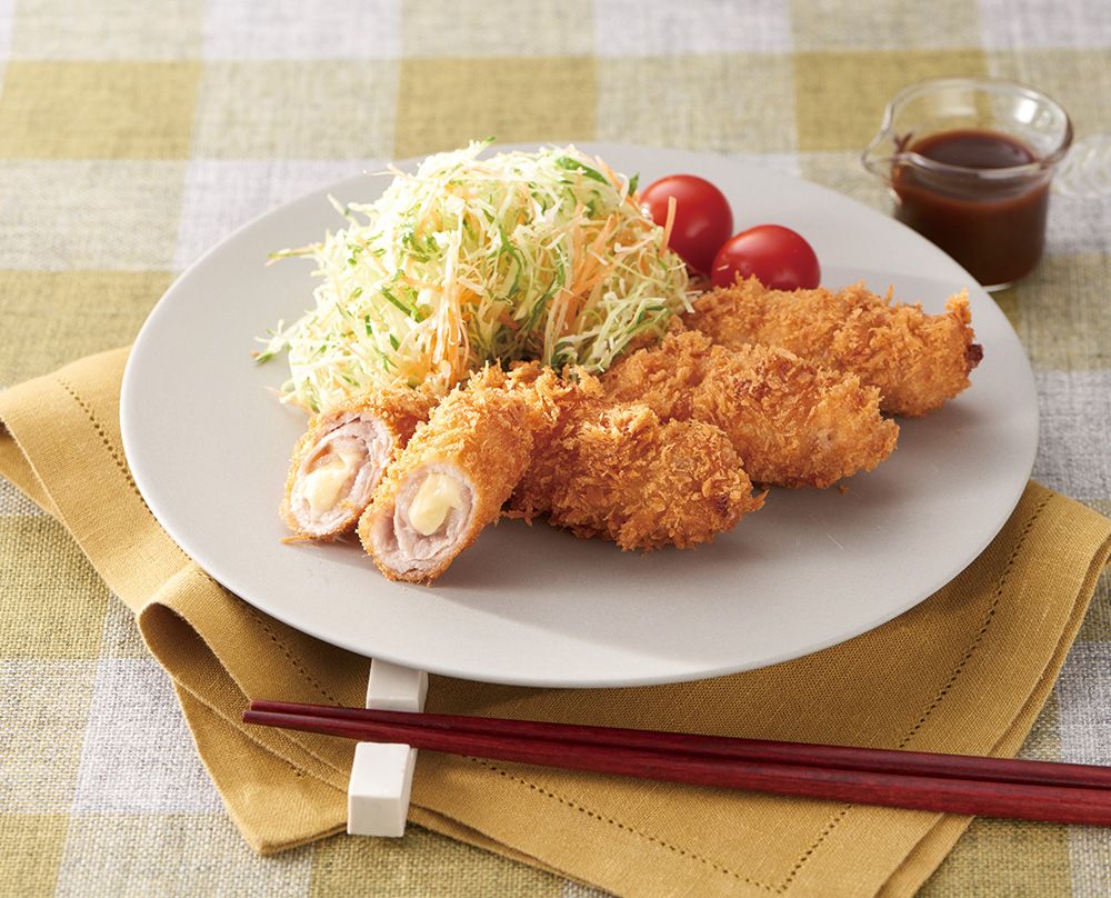 レンジで薄あげと、豚肉のチーズ巻き巻き